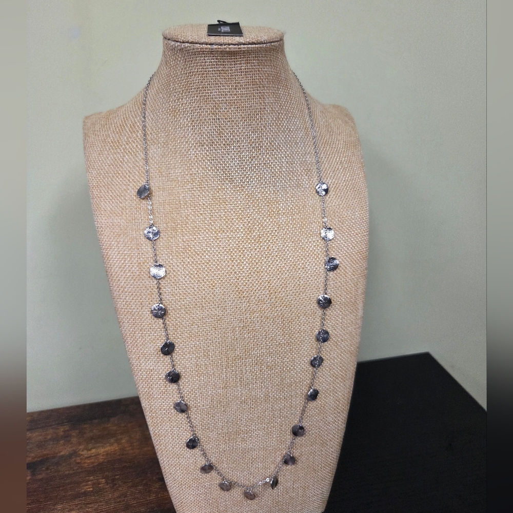 Lydell NYC Silvertone Coin Necklace